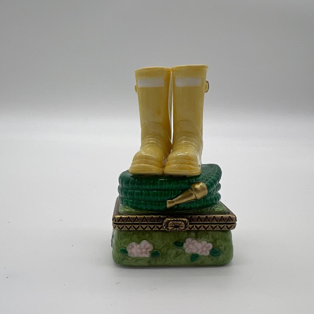 PHB Garden Boots Wellies With Gardening Gloves Trinket New Without Box